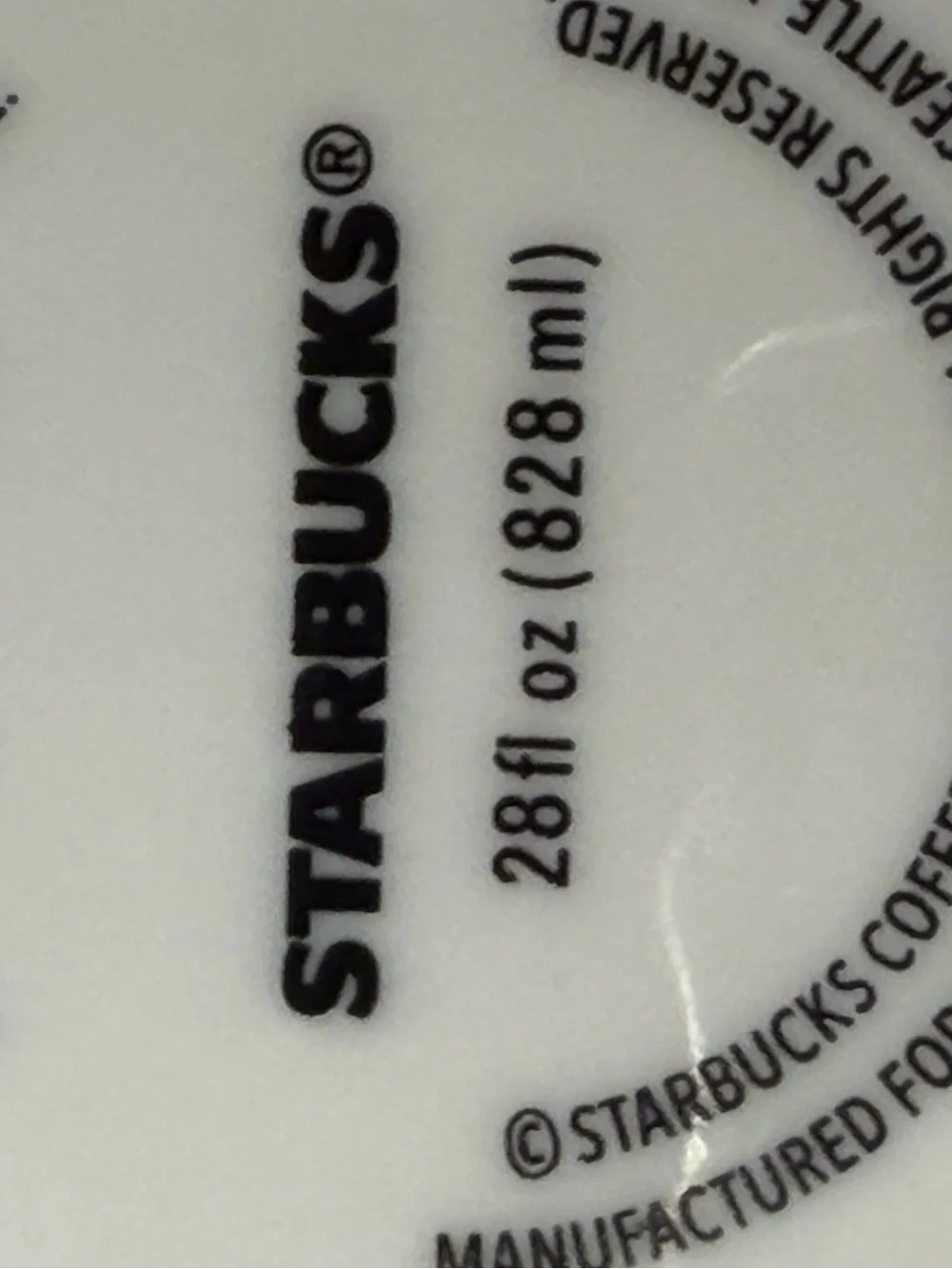 Starbucks Coffee Cup Mug Seattle WA White 28 oz Ceramic Jumbo Oversized XL